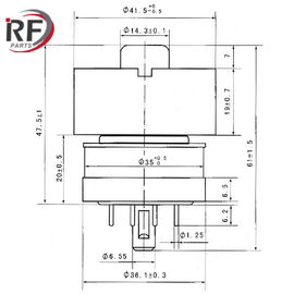 Vacuum Electron Tube for RF amplifier 4CX350A Air-cooled tetrode