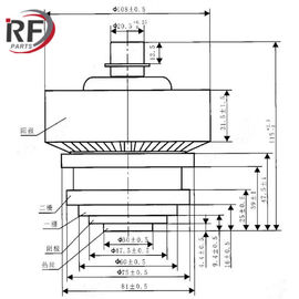 Electronic tube for FM broadcasting RF-732F Air-cooled tetrode