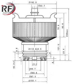 Audio power amplifier RF-4150F 4CX15000A Forced air Tetrode tube